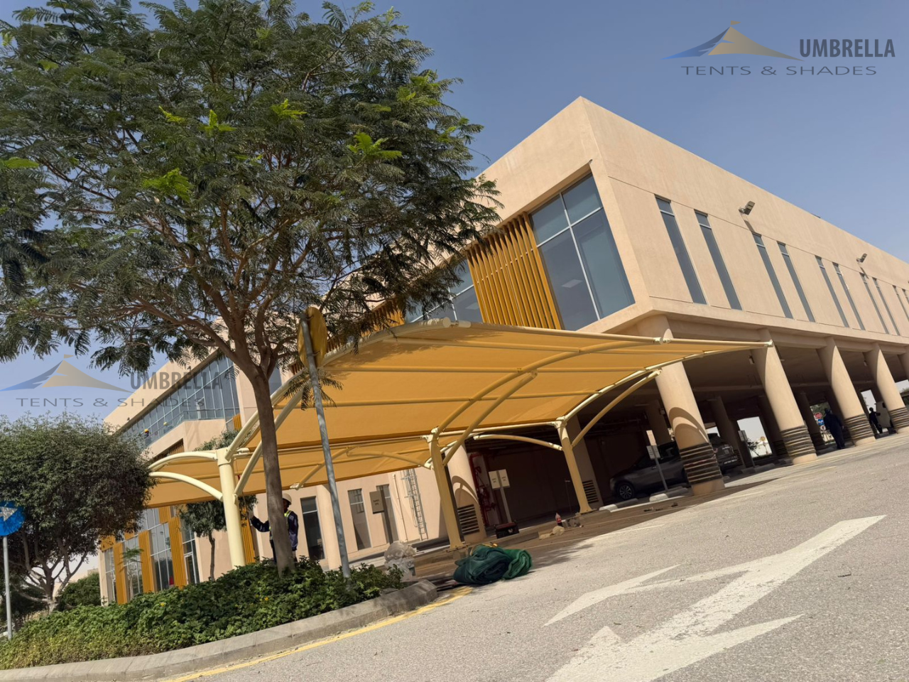 Arch Style Car Parking Shade Installat Premium Car Parking Shade Project for Saudi Aramco Nabors Drilling Company