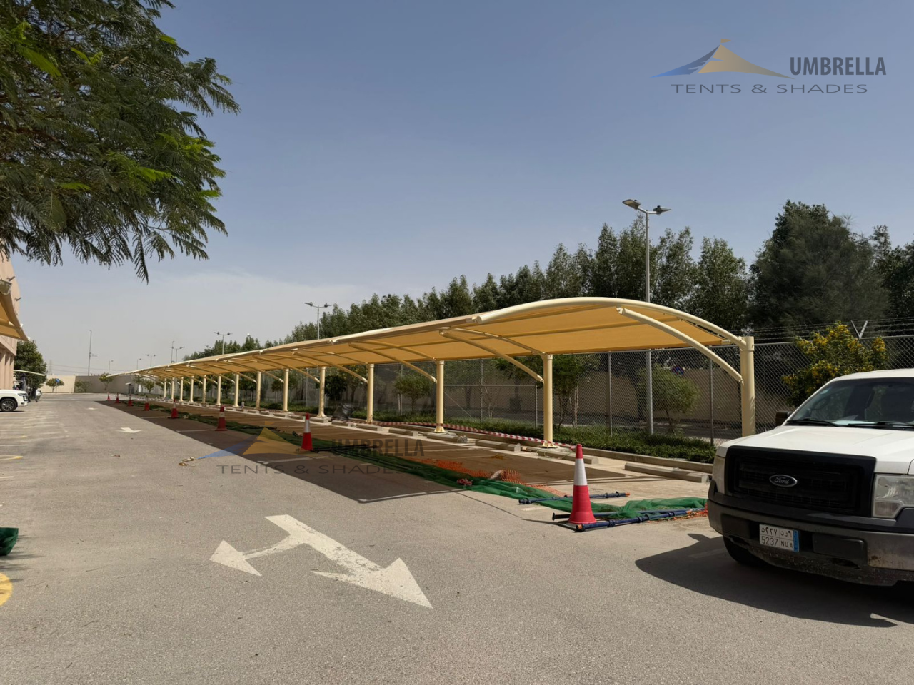 Premium Car Parking Shade Project for Saudi Aramco Nabors Drilling Company
