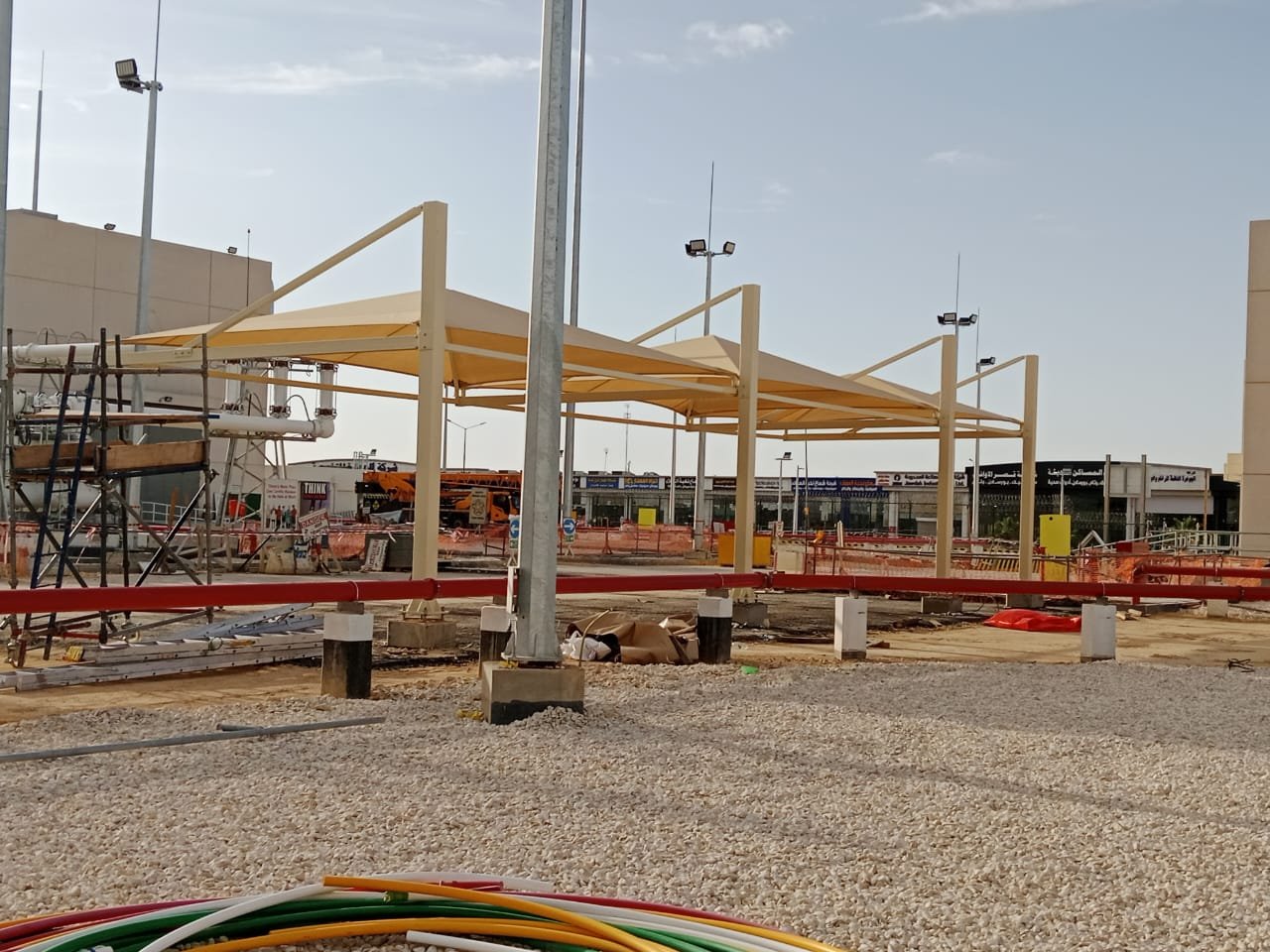 Premium Top Supported Pyramid Car Parking Shade Installation for alfanar Co. in Riyadh (6)