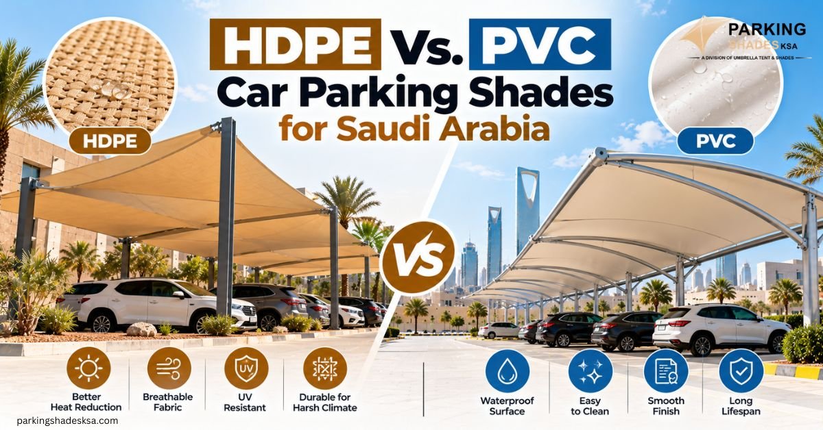 HDPE Vs. PVC Car Parking Shades for Saudi Arabia