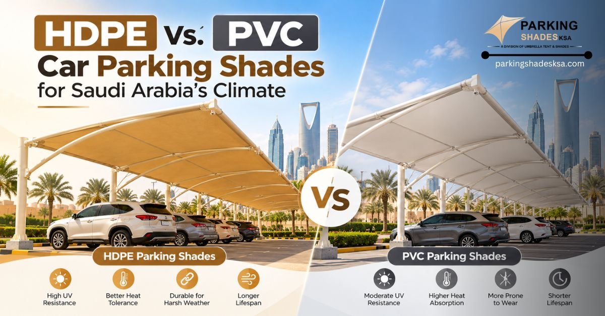 HDPE and PVC car parking shades